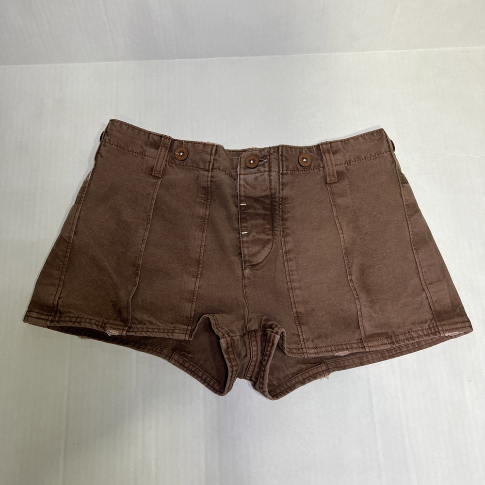 Free People All Yours Micro Shorts Brown Size 8 Casual Summer Festive - Picture 2 of 12